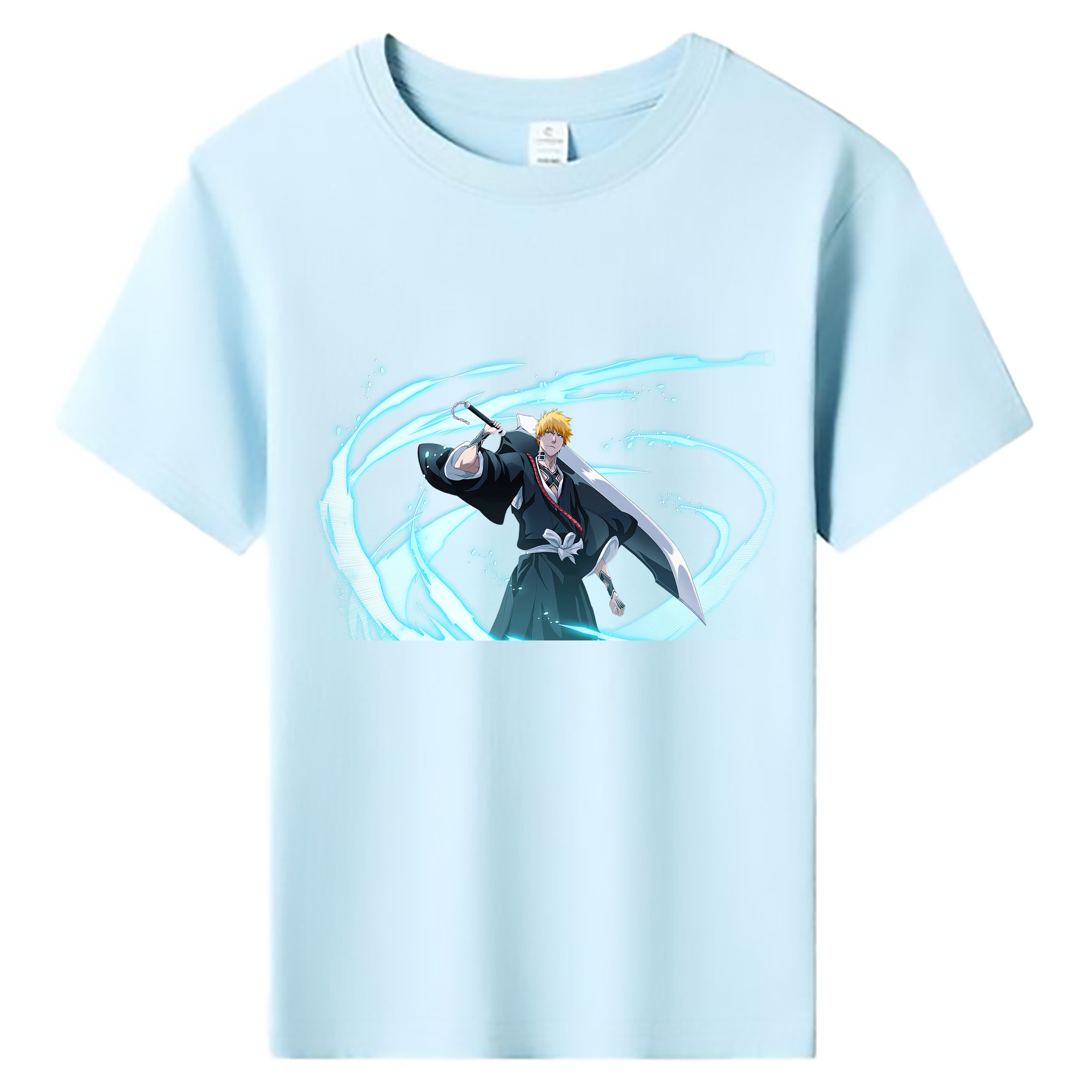 （画像用） ブリーチ 黒崎一護（くろさき いちご）BLEACH Kurosaki Ichigo 綿100％キッズTシャツ（フロントプリント）
